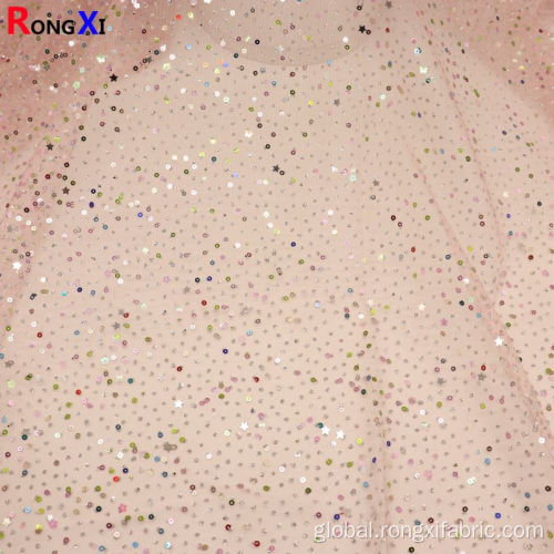 Glitter Tulle Fabric Hot Selling Glitter Lace Fabric With Low Price Manufactory